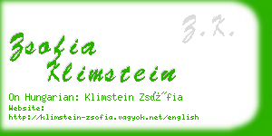 zsofia klimstein business card